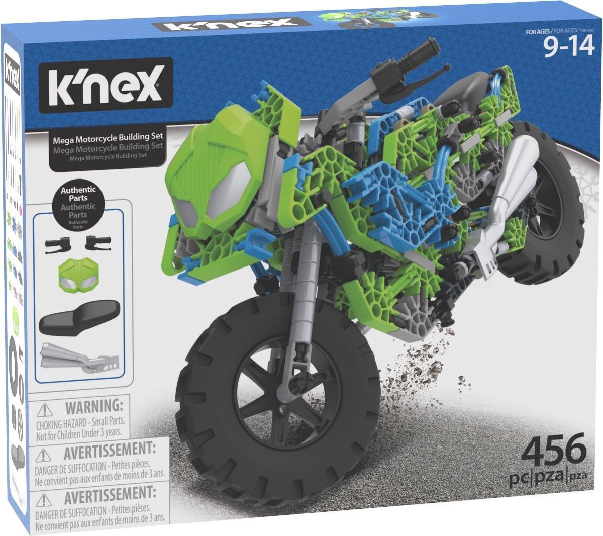 K'NEX K&apos;NEX bouwset Mega Motor junior groen/blauw 456 delig