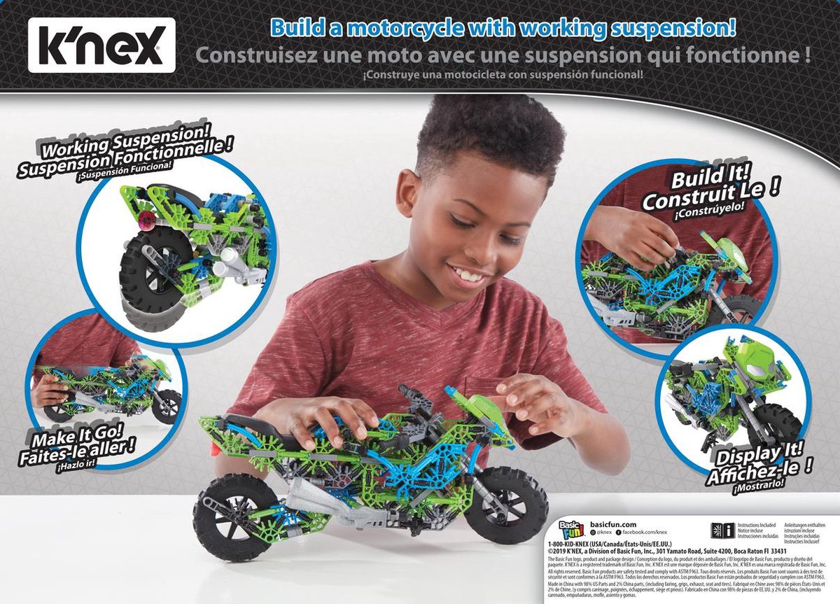 K'NEX K'NEX bouwset Mega Motor junior groen/blauw 456 delig