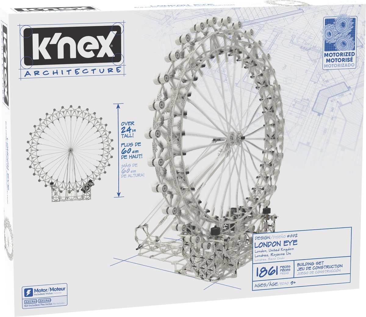 K'NEX K&apos;NEX bouwset London Eye junior 60 cm 1861 delig - Wit