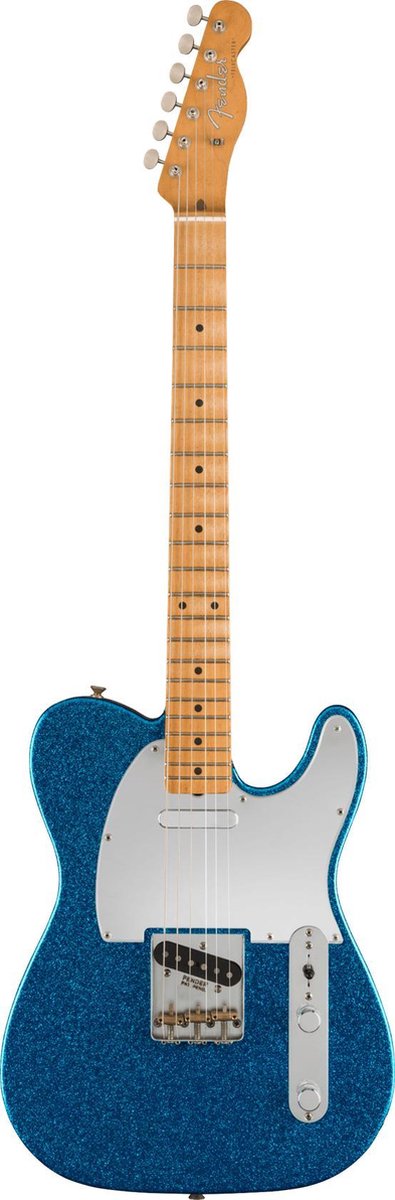 Fender J Mascis Telecaster MN Bottle Rocket Blue Flake elektrische gitaar met deluxe gigbag