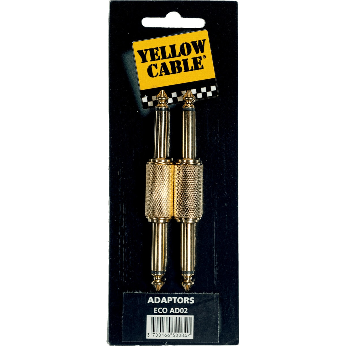 Yellow Cable AD02 6.3 mm jack male TS koppelstuk (2 stuks)