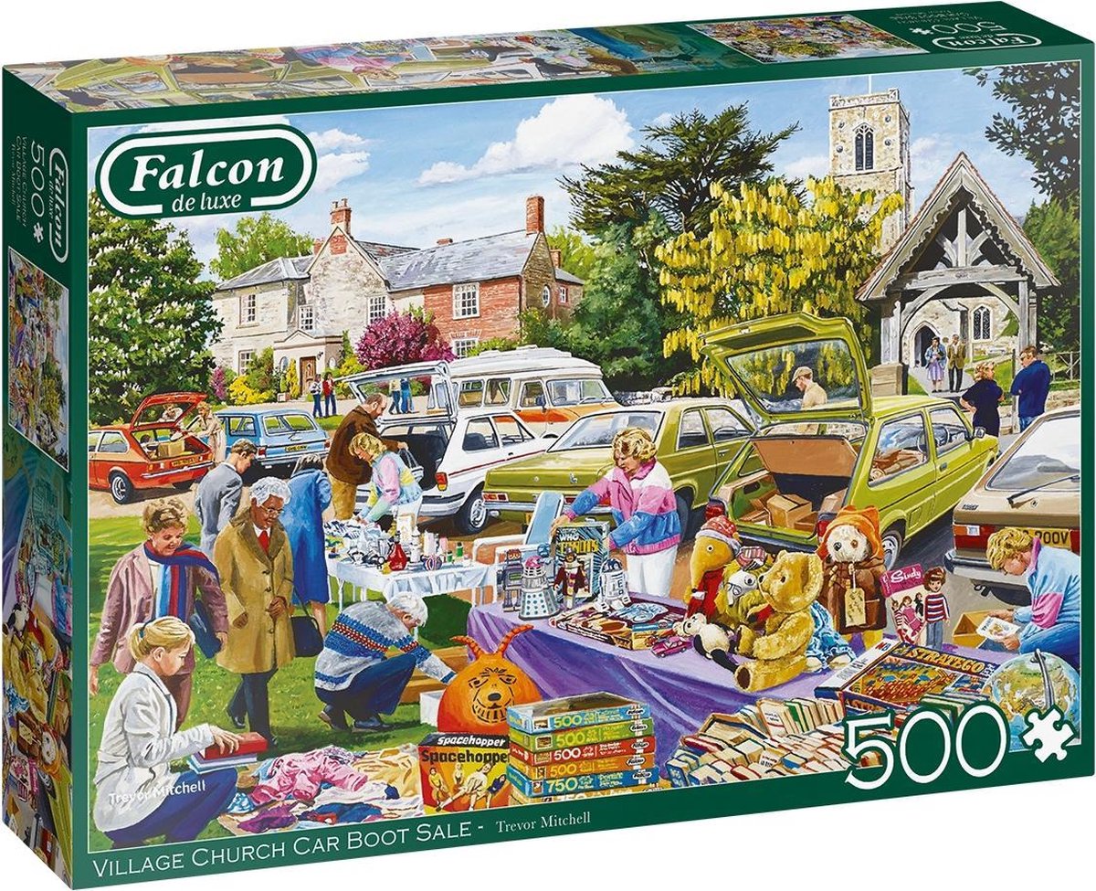 Jumbo Nederland Bv Falcon Legpuzzel Village Church Car Boot Sale 500 Stukjes