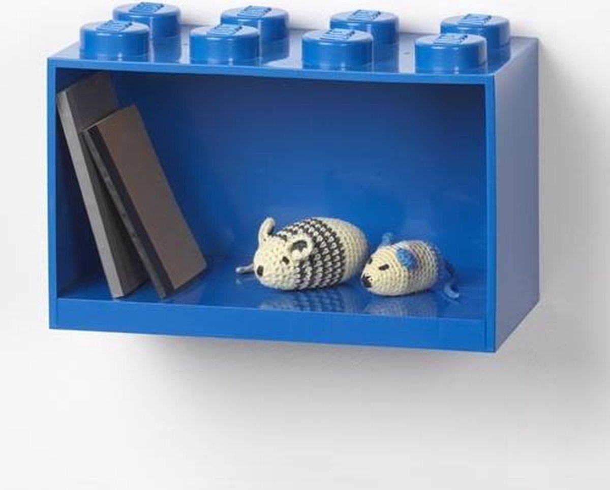 Lego wandschap 8 noppen 32 x 16 x 21 cm polypropyleen - Blauw