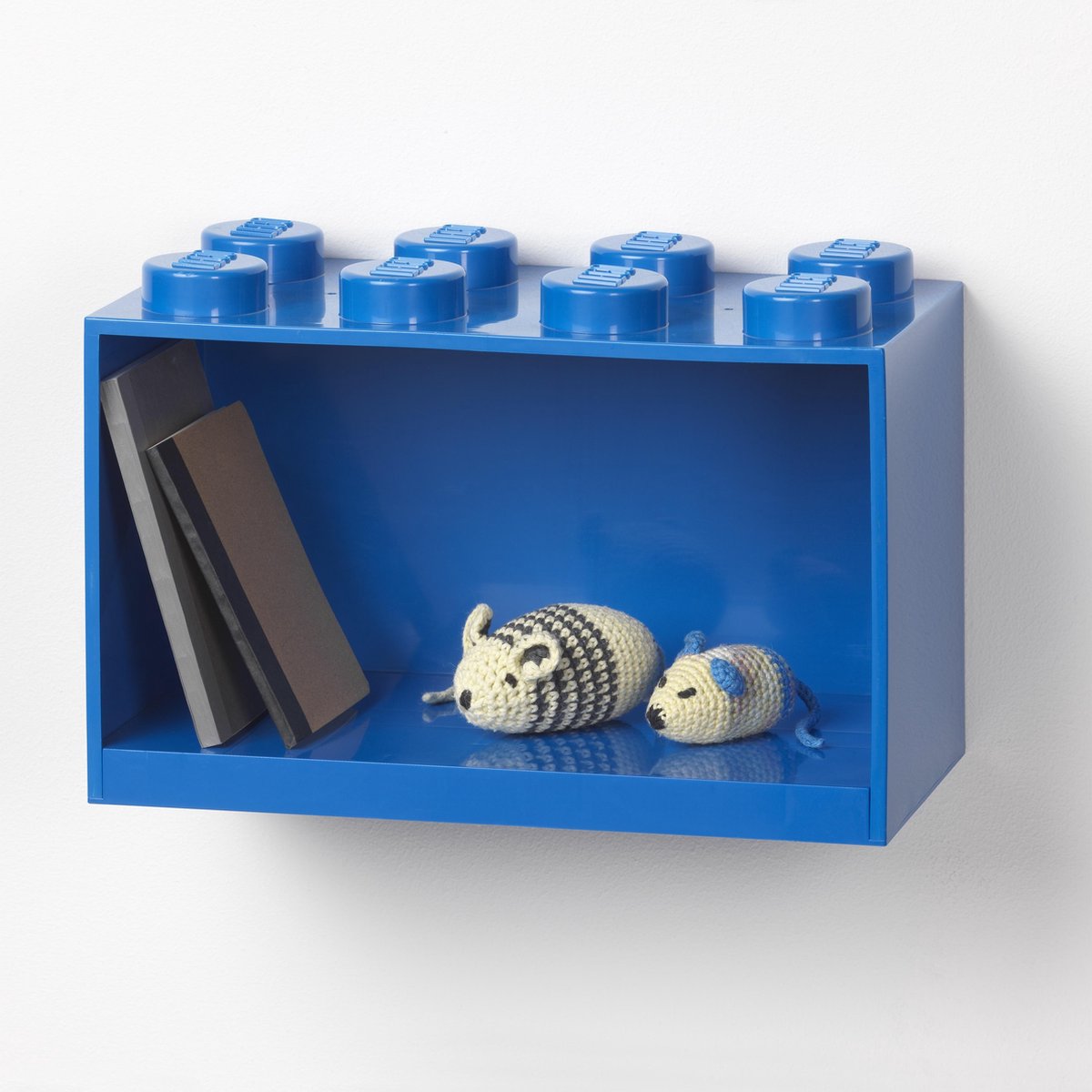 Lego wandschap 8 noppen 32 x 16 x 21 cm polypropyleen - Blauw