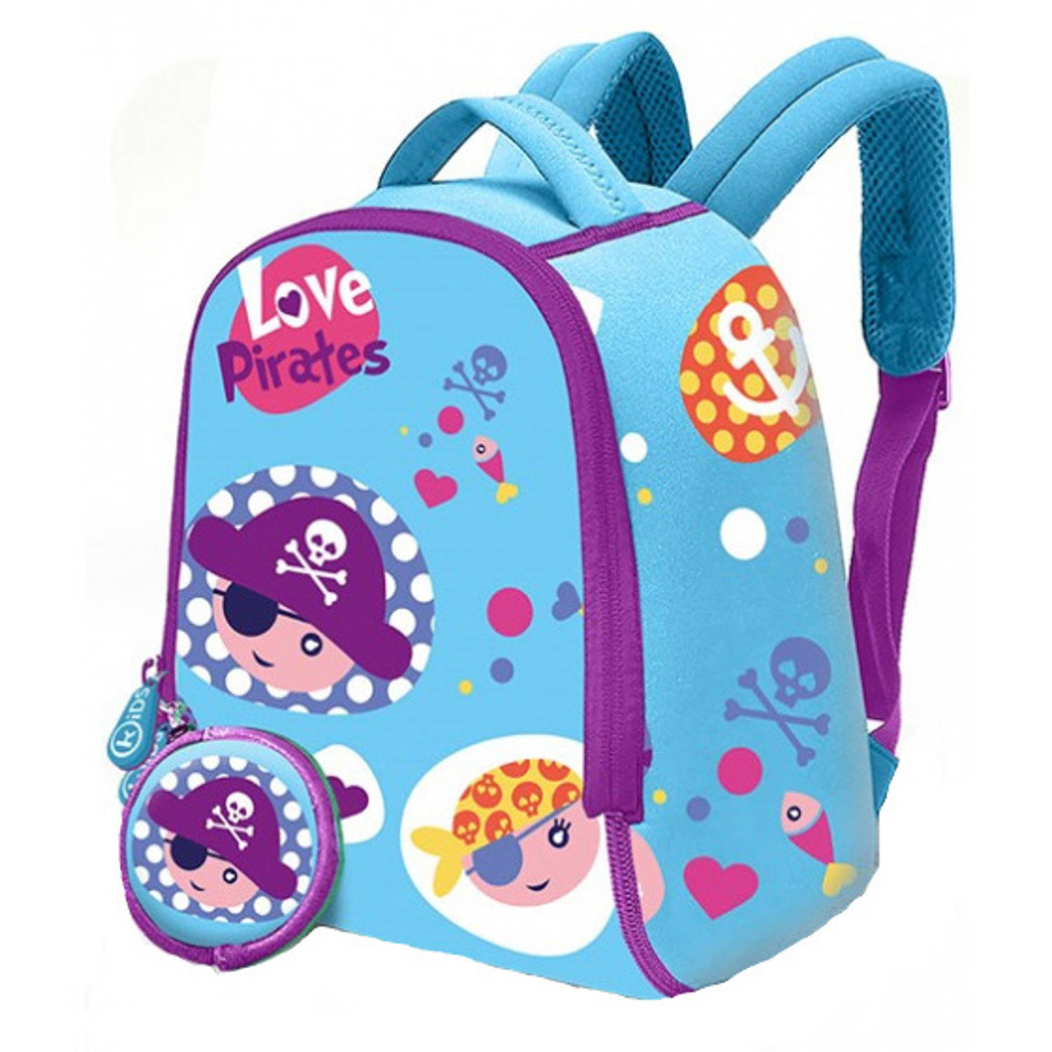 Kids Licensing Kinderrugzak Pirates Junior 6 Liter Neopreen - Blauw