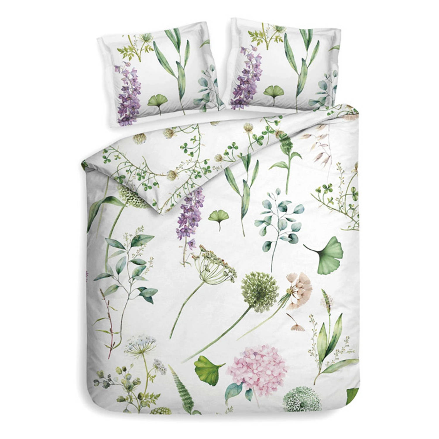 Heckett & Lane Dekbedovertrek Padilla - Aspen - 2-persoons 200x200/220 Cm - Groen