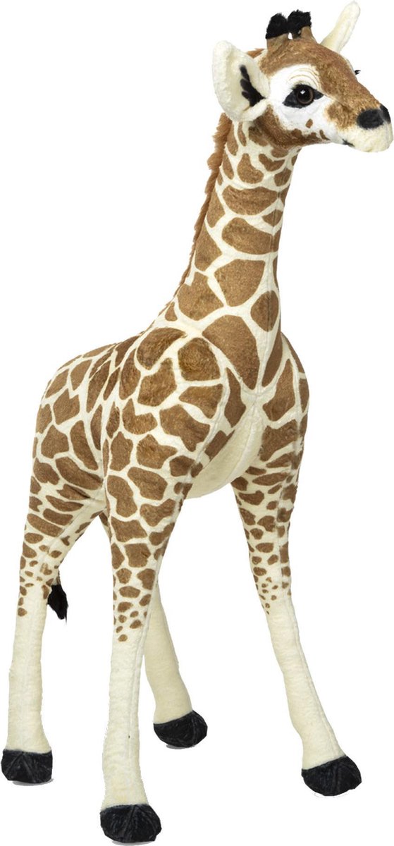 Melissa & Doug knuffel Baby Giraffe 85 cm pluche beige/bruin