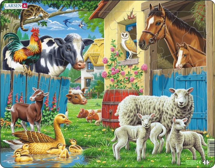 Larsen legpuzzel Maxi Boerderijdieren 23 stukjes