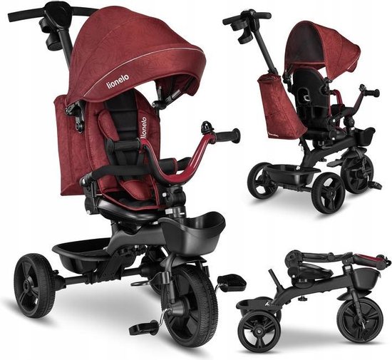 Lionelo Kori - 2 In 1 Driewieler - Bordeaux - Rood