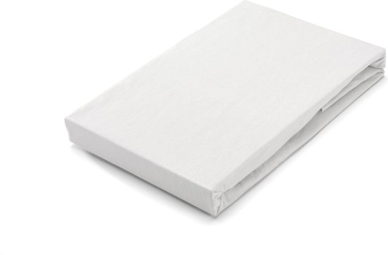 Walra Jersey Stretch Hoeslaken - 100% Gebreide Jersey Katoen - 1-persoons (90x220 Cm) - - Wit