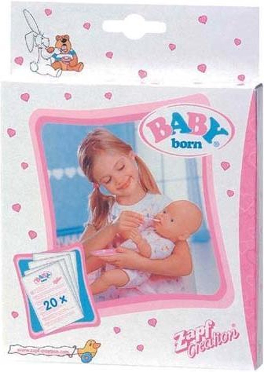 Zapf BABY born 12 voeding zakjes 55 x 75 mm - Roze
