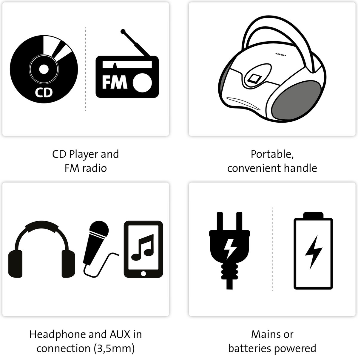 Lenco SCD-24 - Zwart