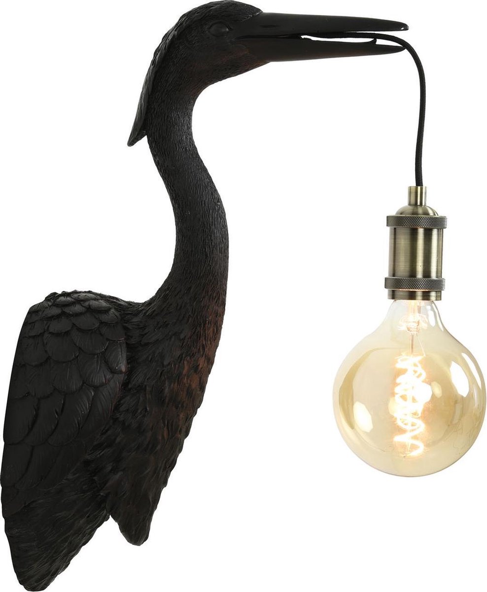 Trendhopper Light & Living Crane Wandlamp - Zwart