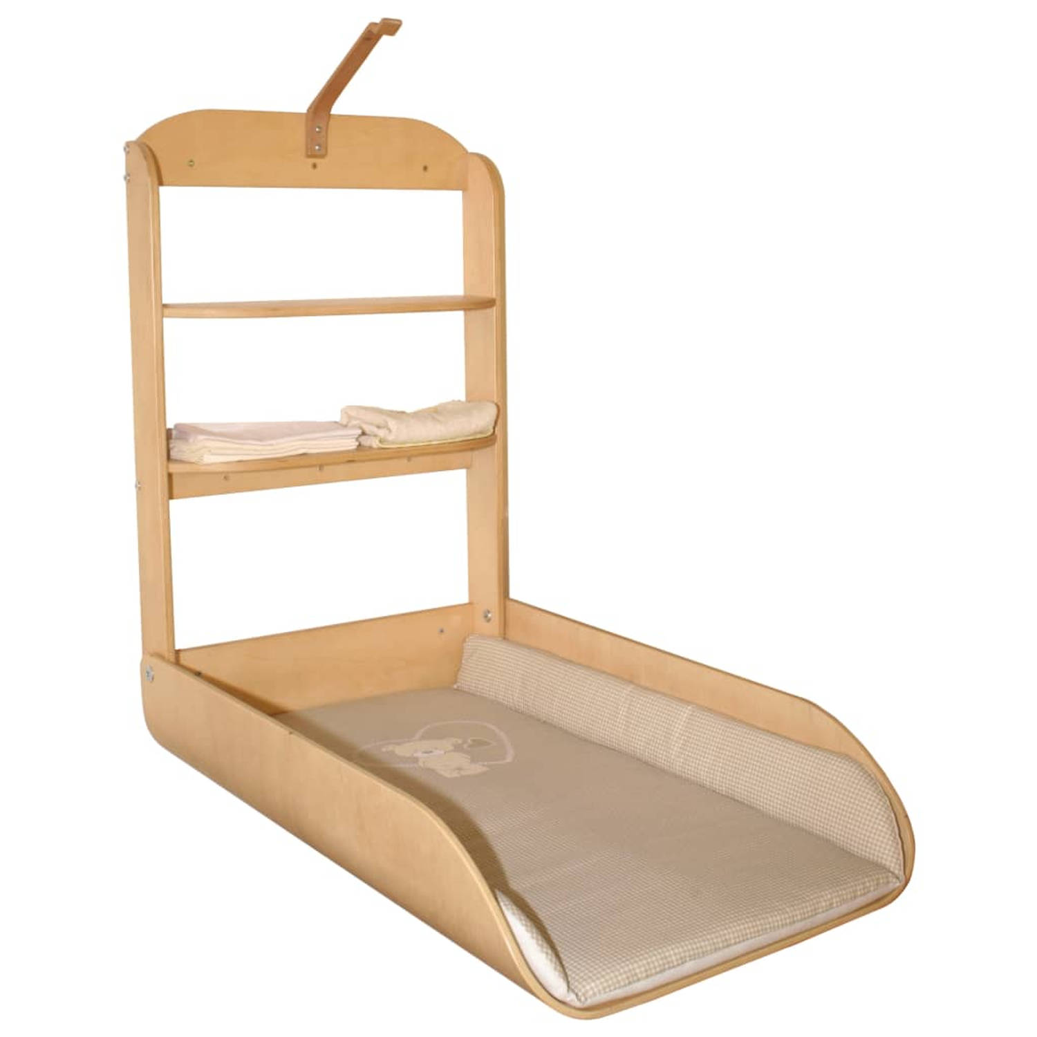 Roba Aankleedtafel Voor Aan De Muur Lovely Bear Inklapbaar - Bruin