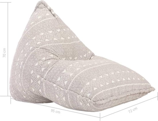 Vidaxl Zitzak Stof Patchwork Licht - Bruin