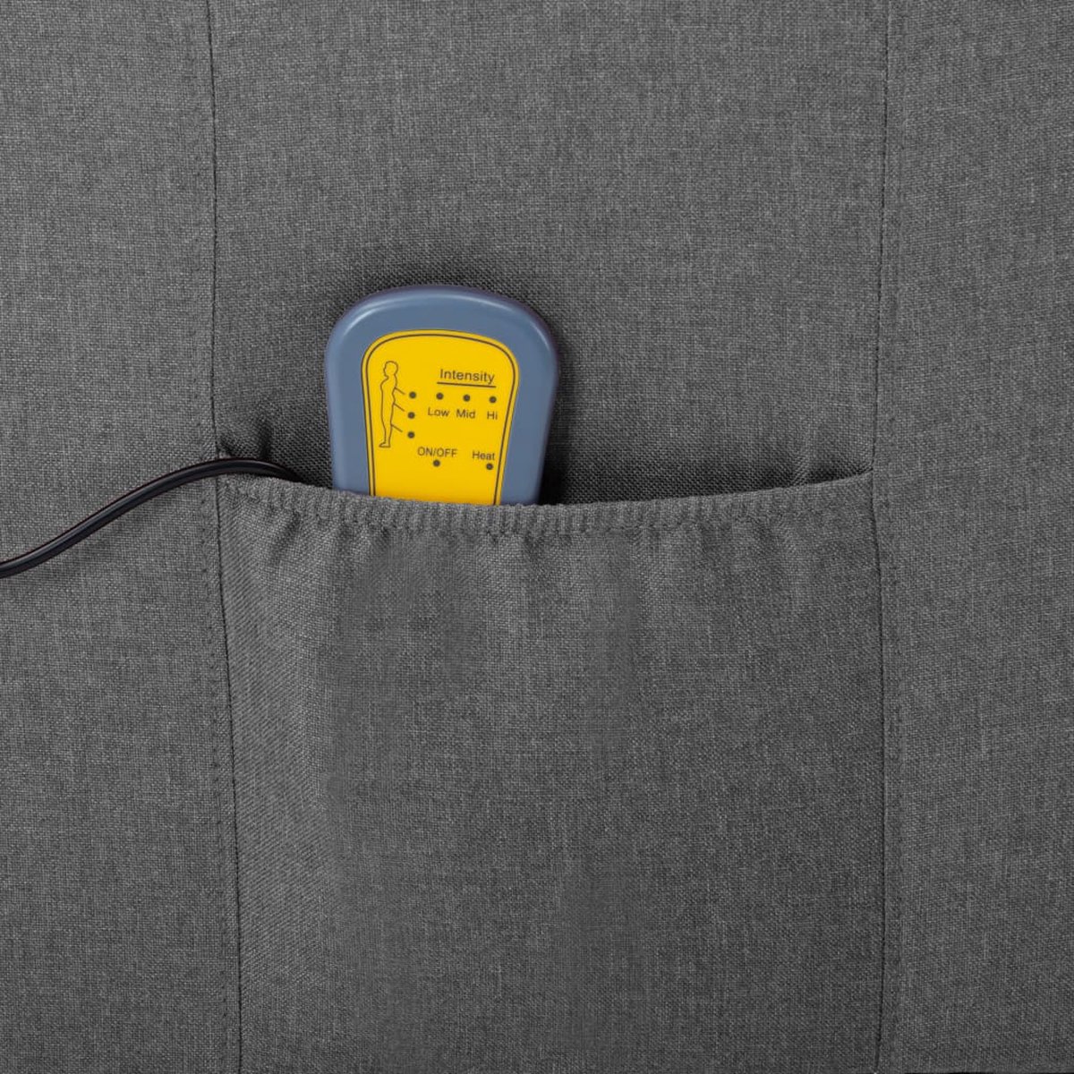 Vidaxl Massagestoel Verstelbaar Stof Licht - Grijs