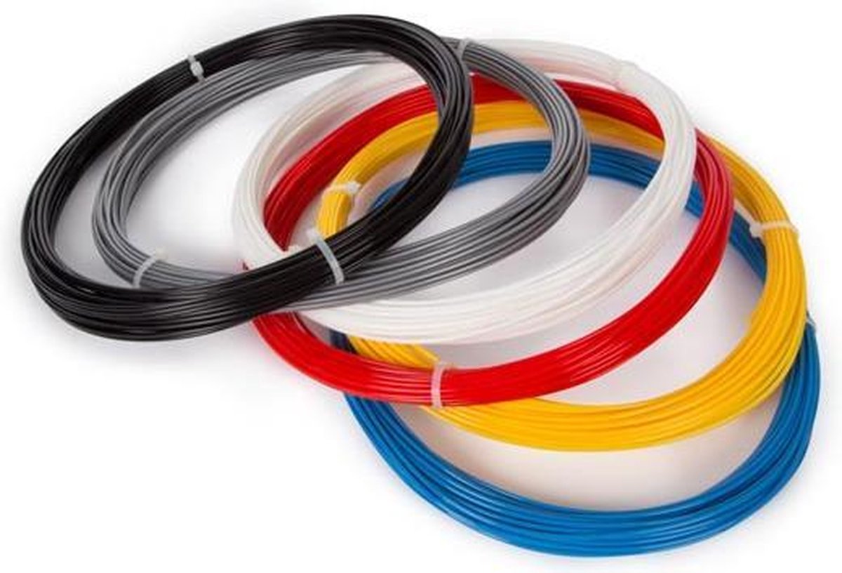 Velleman SET MET ABS-FILAMENT 1.75 mm - 6 KLEUREN - VOOR 3D-PRINTER EN 3D-PEN