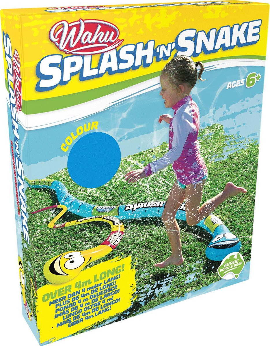 Wahu watersproeier Splash &apos;n&apos; Snake junior 4 meter - Blauw