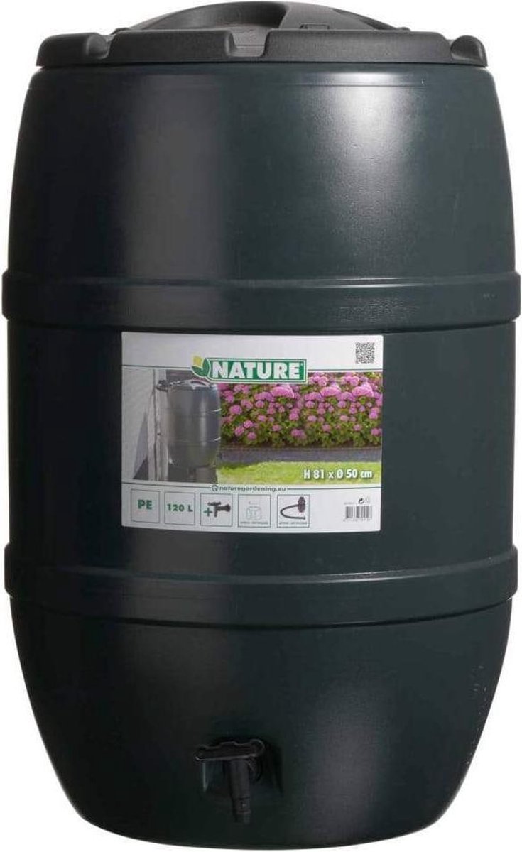 Nature Regenton 120 Liter - Zwart