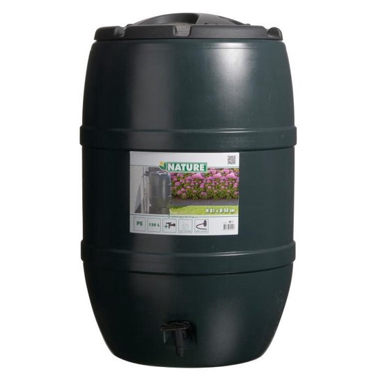 Nature Regenton 120 Liter - Zwart