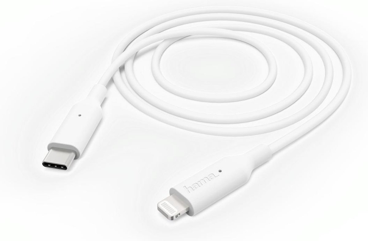 Hama 183295 Laadkabel USB-C naar Lightning 1m - Wit