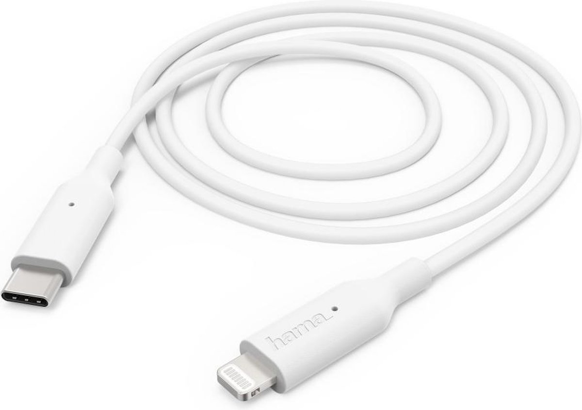Hama 183295 Laadkabel USB-C naar Lightning 1m - Wit