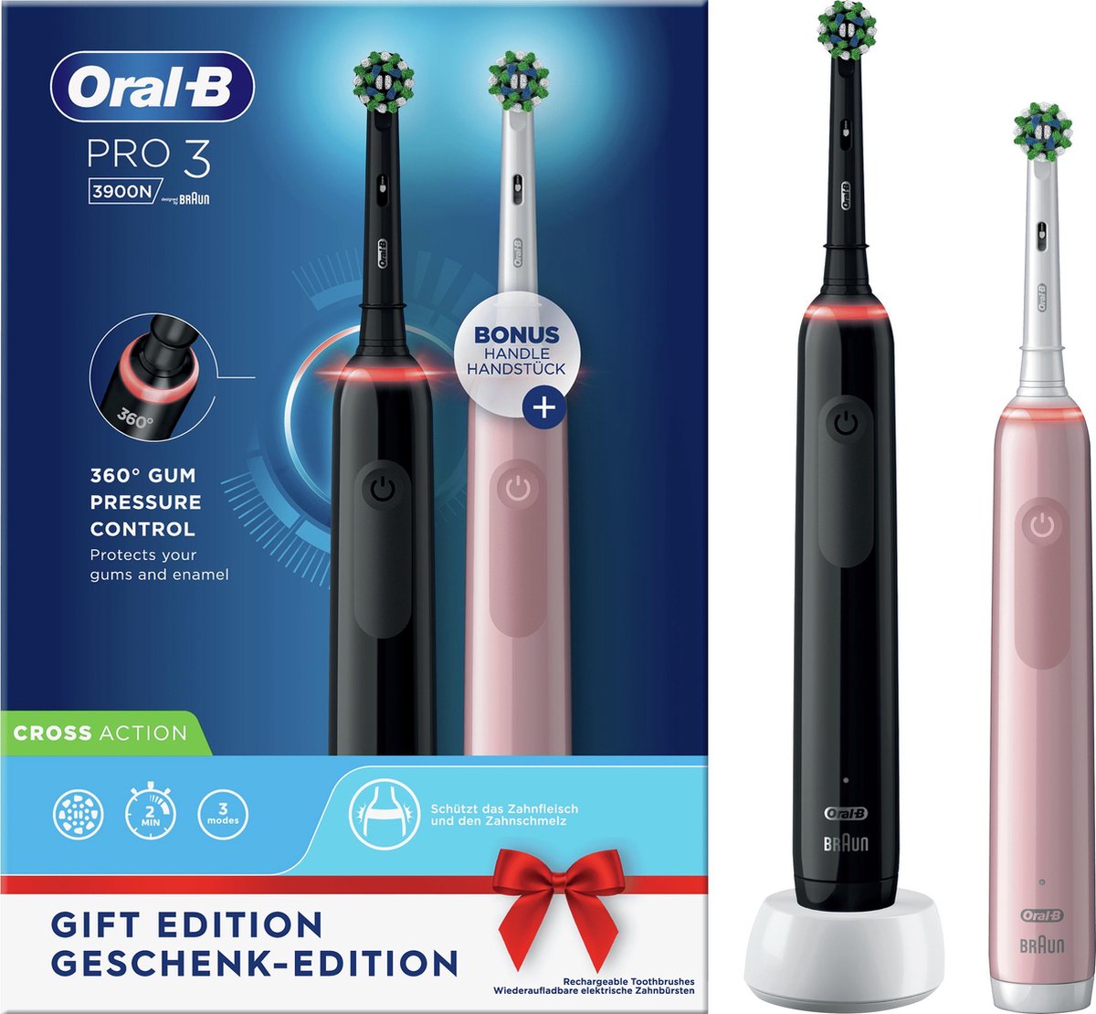 Oral B Oral-b Elektrische Tandenborstel Pro 3 3000 Duo - En - Zwart