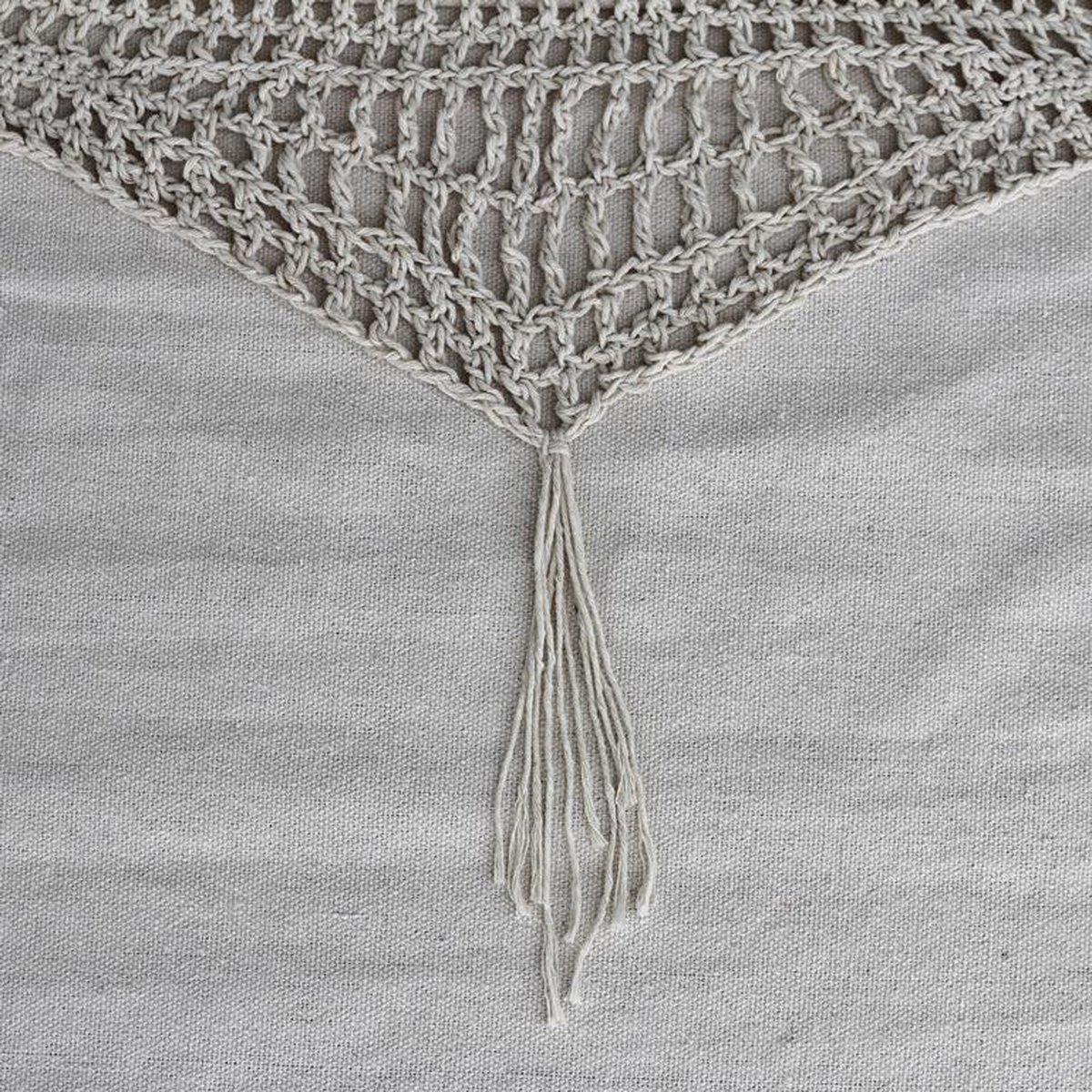 VIVERE Double Cotton Hangmat met Standaard - Wit