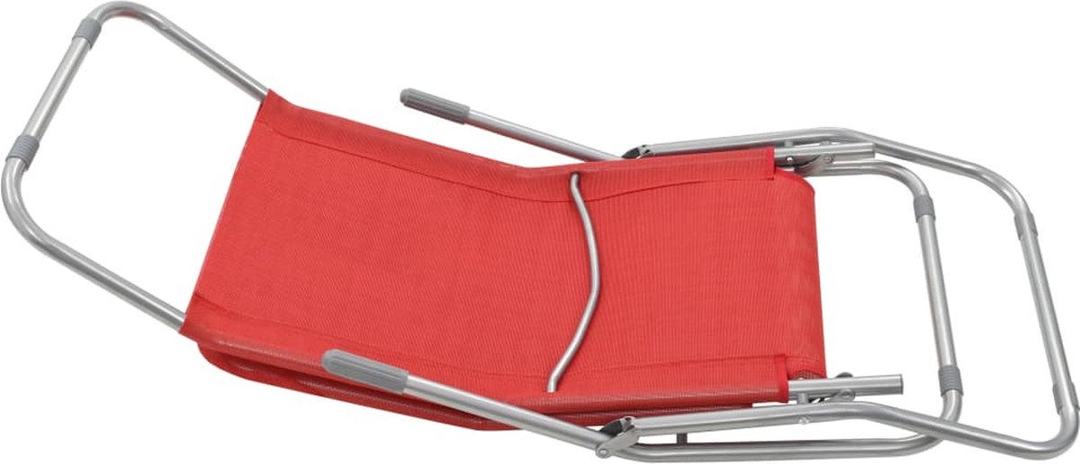 Vidaxl Ligbedden Inklapbaar 2 St Textileen - Rood
