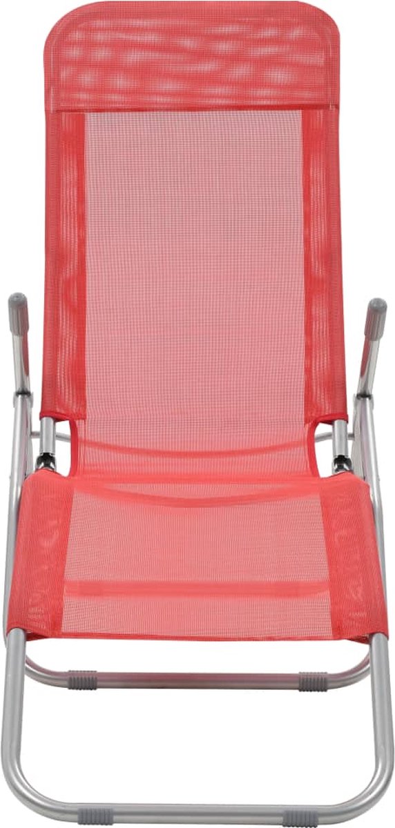 Vidaxl Ligbedden Inklapbaar 2 St Textileen - Rood