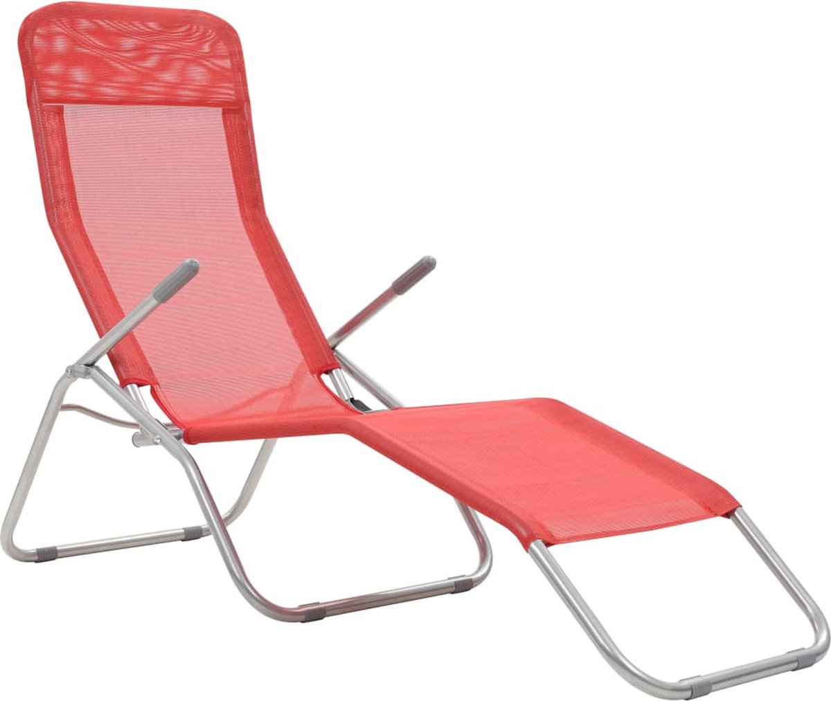 Vidaxl Ligbedden Inklapbaar 2 St Textileen - Rood