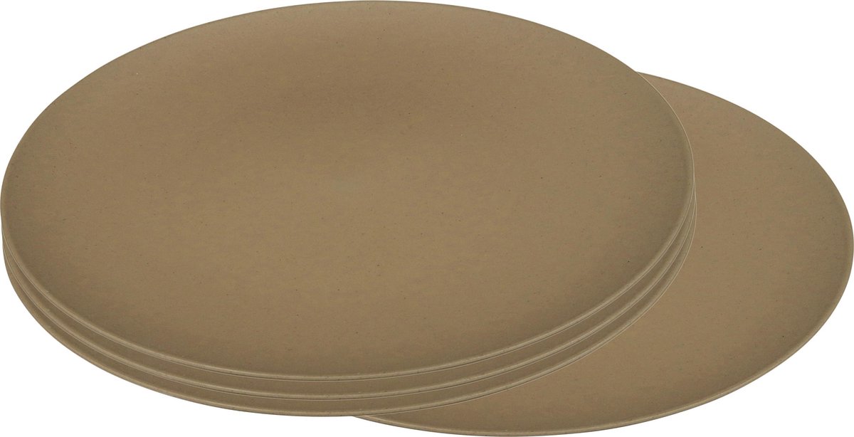 Zuperzozial Flavour-It Bord 4 st. - Ø 25,5 cm - Toffee - Bruin