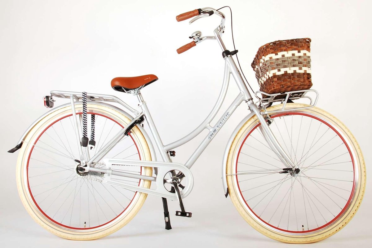Volare Classic Oma 28 Inch 51 cm Dames Terugtraprem Zilver - Silver
