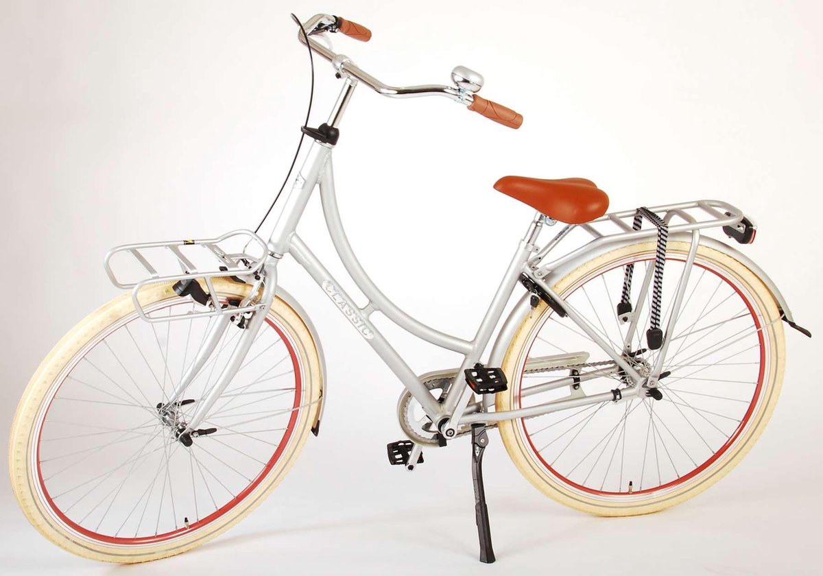 Volare Classic Oma 28 Inch 51 cm Dames Terugtraprem Zilver - Silver