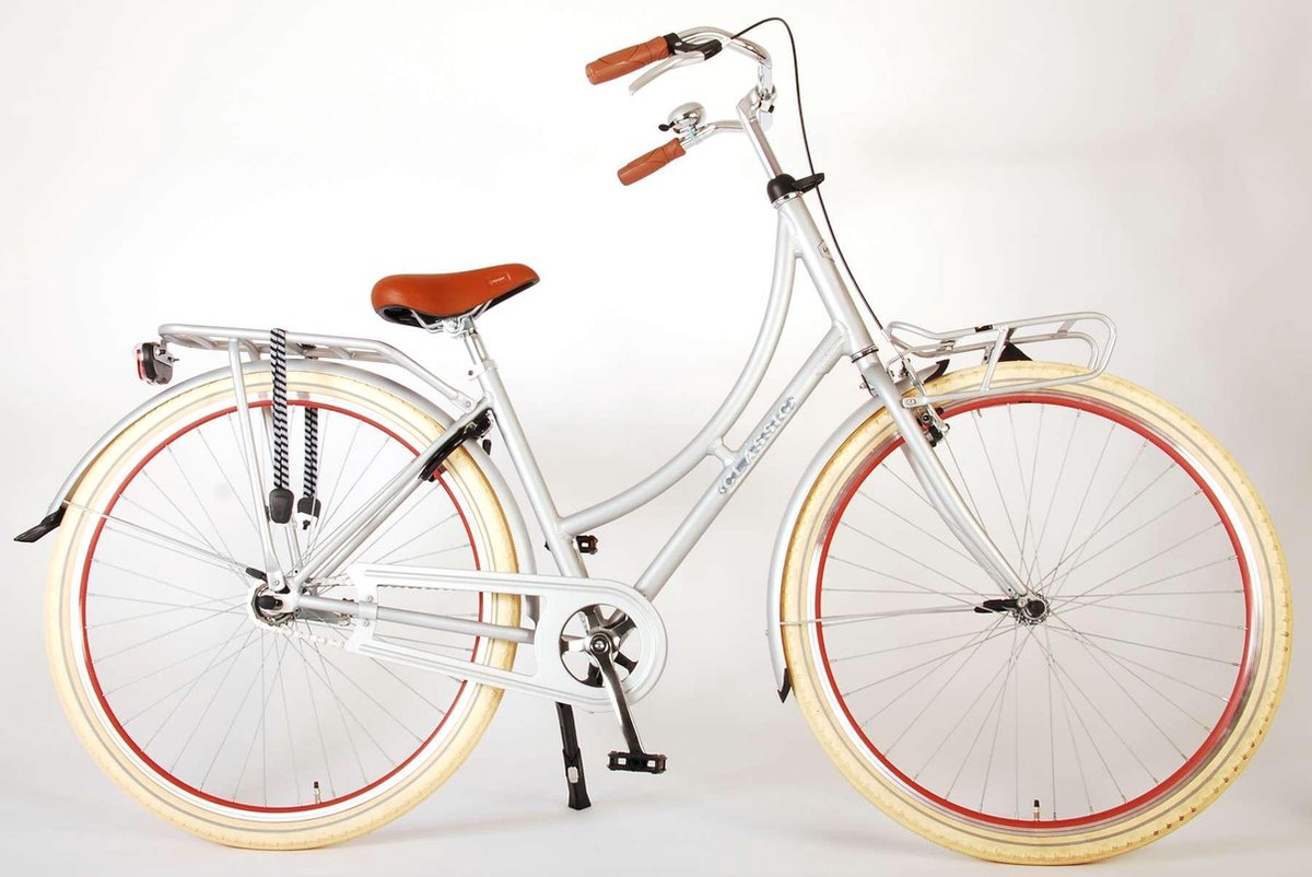 Volare Classic Oma 28 Inch 51 cm Dames Terugtraprem Zilver - Silver