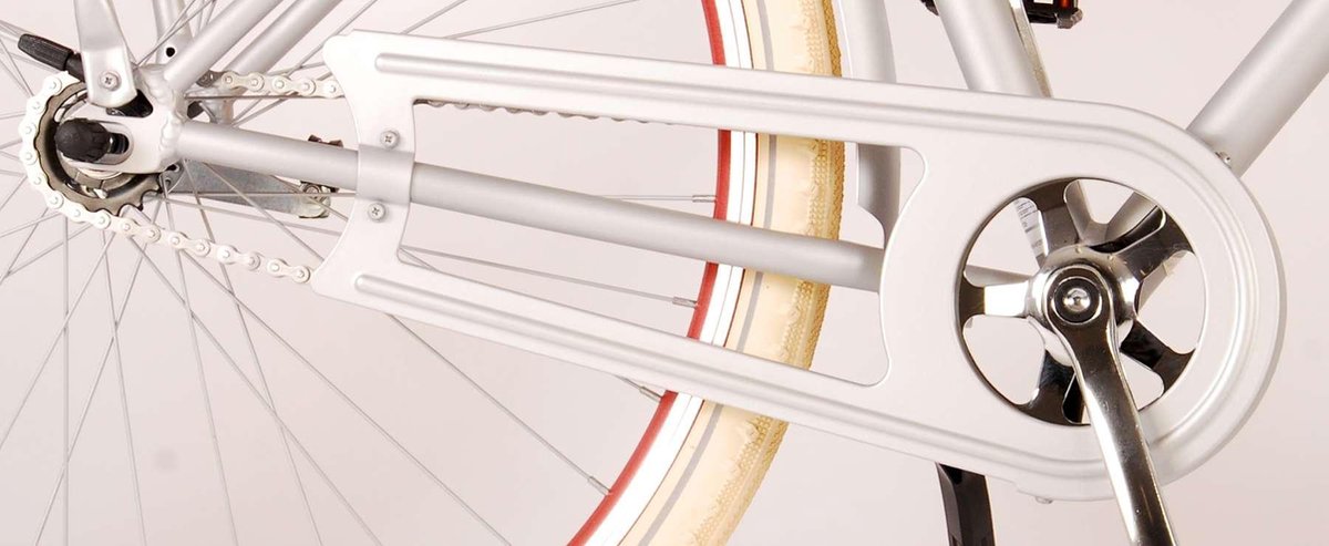 Volare Classic Oma 28 Inch 45 cm Dames Terugtraprem Zilver - Silver