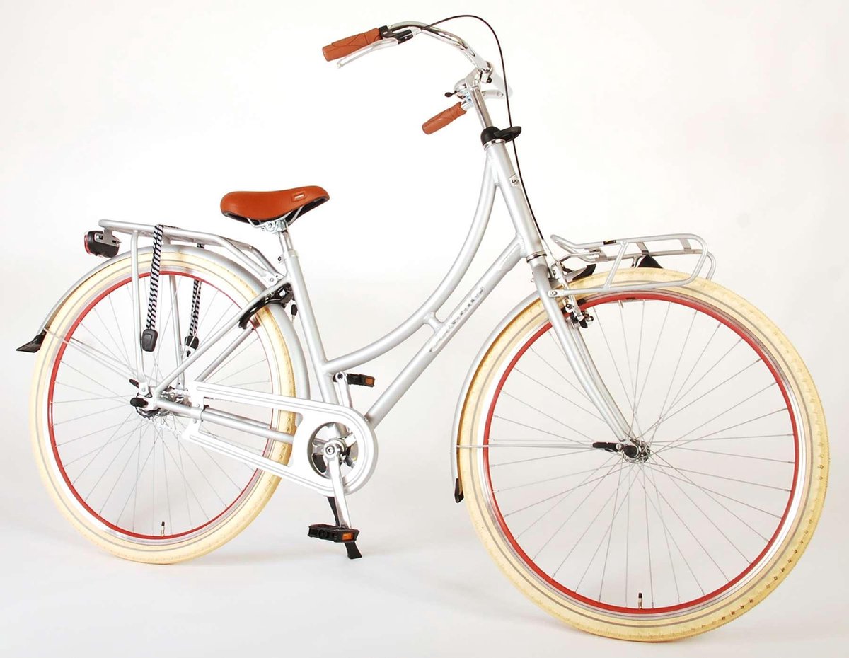 Volare Classic Oma 28 Inch 45 cm Dames Terugtraprem Zilver - Silver