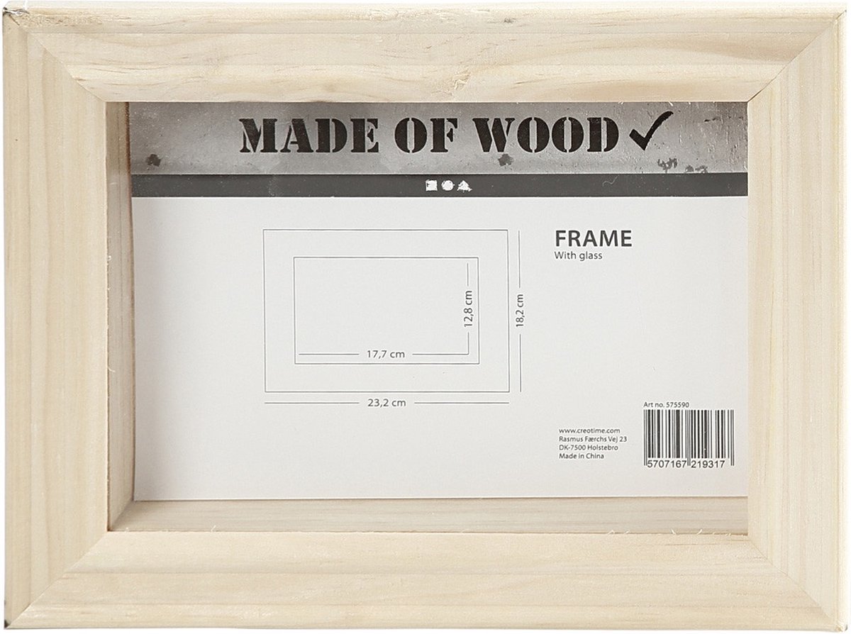 Creative houten fotolijst 3D 18,2 x 23,2 cm - Wit