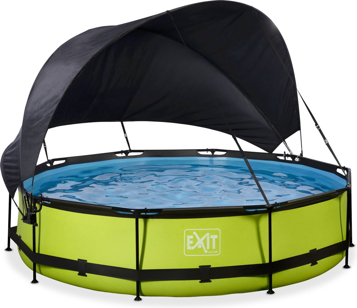 EXIT Toys Lime Zwembad ø360x76cm Met Schaduwdoek En Filterpomp - - Groen