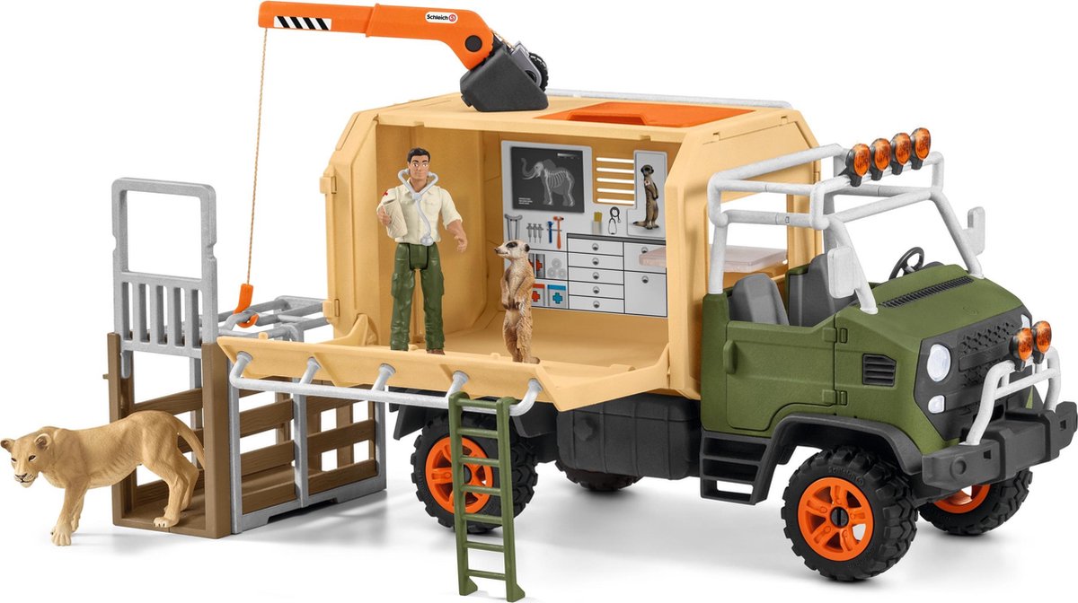 Schleich Safari - Grote Reddingswagen Voor Dieren 42475