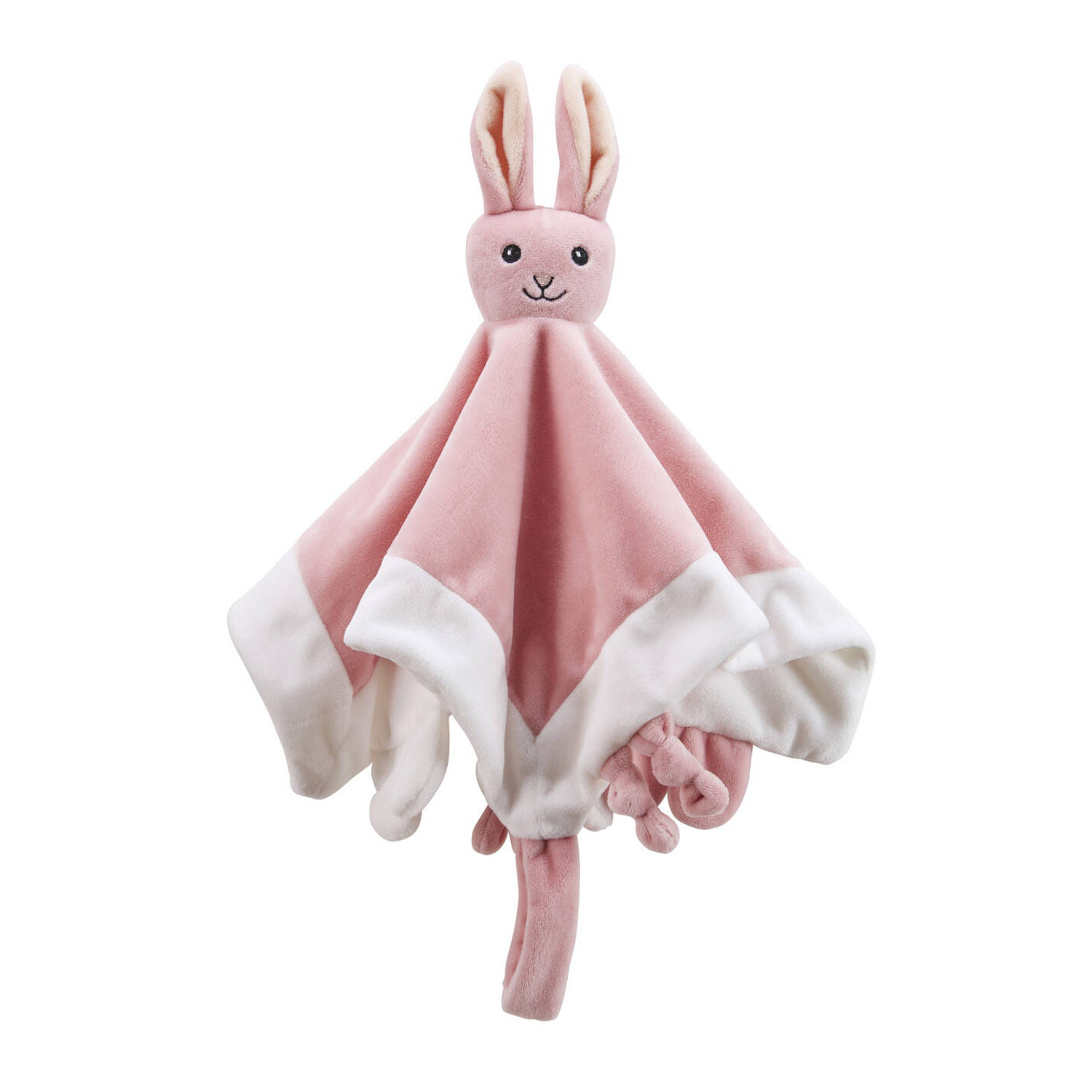 Knuffeldoekje Konijn Edvin Junior 35 X 35 Cm Polyester - Roze
