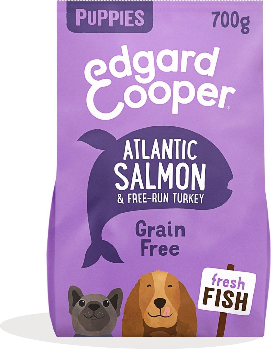 Edgard&Cooper Puppy Graanvrij Zalm&Kalkoen - Hondenvoer - 700 g