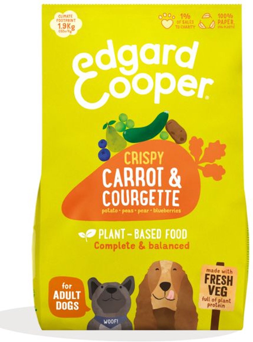 Edgard&Cooper Plantbased Adult Wortel&Courgette - Hondenvoer - 1 kg