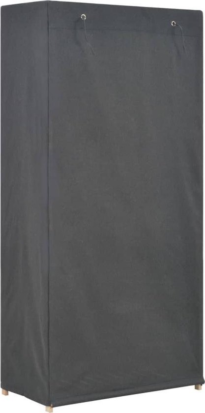 Vidaxl Kledingkast 3-laags 79x40x170 Cm Stof - Grijs