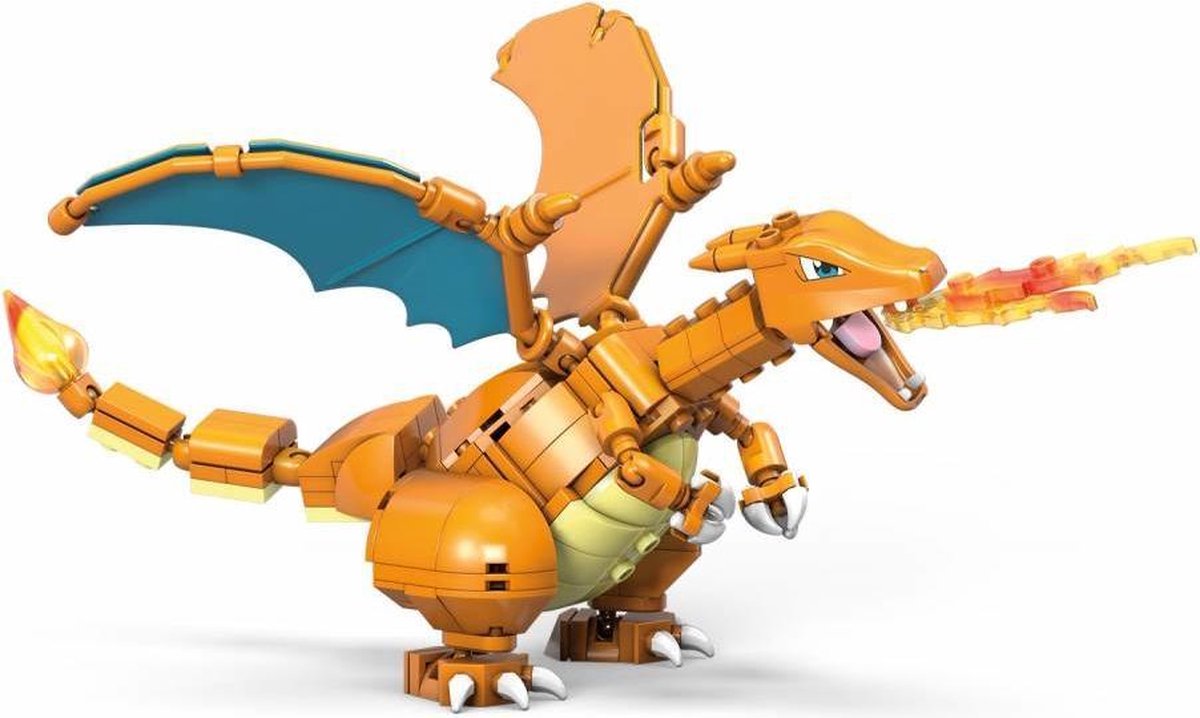 Mega Bloks Fisher Price bouwset Mega Construx Pokemon Charizard 222 delig - Oranje