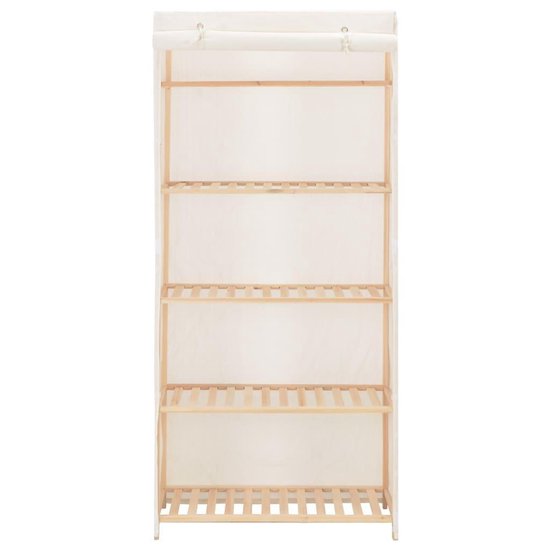 Vidaxl Kledingkast 79x40x170 Cm Stof - Wit
