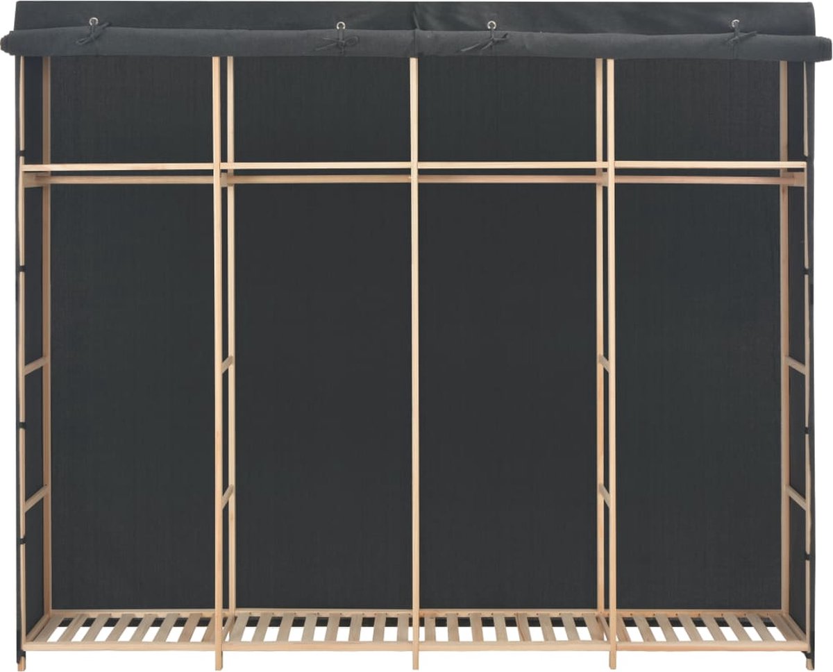 Vidaxl Kledingkast 200x40x170 Cm Stof - Grijs