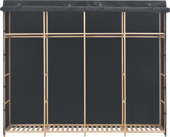 Vidaxl Kledingkast 200x40x170 Cm Stof - Grijs