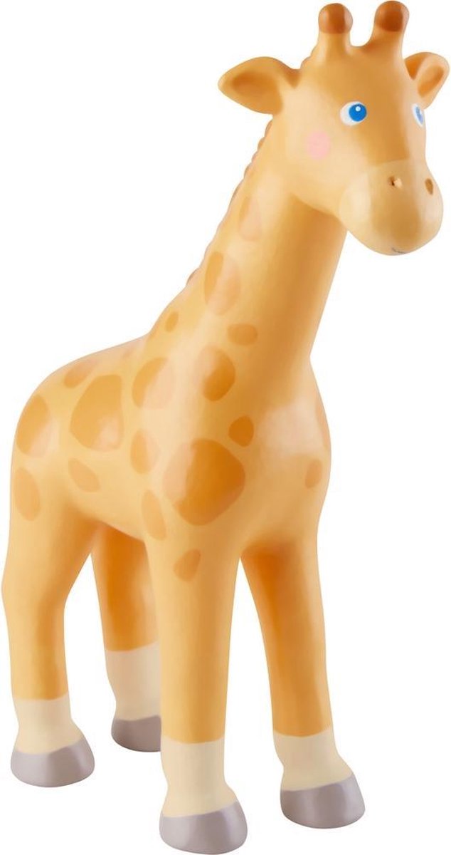 HABA Little Friends poppenhuispop Giraf junior PVC 16 cm/ - Geel