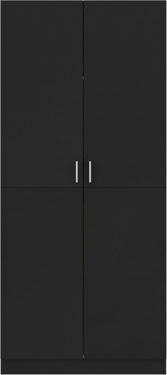 Vidaxl Kledingkast 80x52x180 Cm Spaanplaat - Zwart
